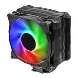 Iceberg Thermal IceSLEET G4 Midnight All-Black 4 vernickelte Heatpipes CPU Luftkühler mit ARGB 120 mm PWM Lüfter für Intel und AMD All Black(Limited Edition)