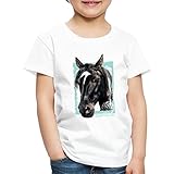 Spreadshirt Ostwind Aris Ankunft Pferd Ostwind Porträt Kinder Premium T-Shirt, 134-140, Weiß