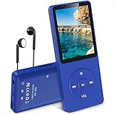 AGPTEK 8GB MP3-Player 70 Stunden Wiedergabe, Farbe Marineb