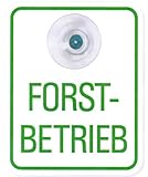 HSK Schild mit Saugnapf für Windschutzscheibe - Forstbetrieb - 308031/1
