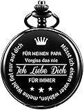 FHISD Taschenuhr DAD Geschenk für Vater Gravierte Taschenuhr Geburtstagsgeschenk Vatertag personalisiert - für Meinen Papa. Vergiss das nie. Ich Liebe Dich für Immer E