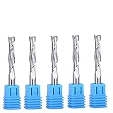 SHENYIFAA Fräser 5pcs 6x32mm VHM doppelte Flöte Spiralschneider CNC-Fräser, Schneidwerkzeuge, Werkzeuge Carbide, die Holzbearbeitung