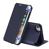 DUX DUCIS Hülle für iPhone SE 2020 / iPhone 7/8-4.7', Premium Leder Magnetic Closure Flip Schutzhülle handyhülle für Apple iPhone SE 2020 / iPhone 7/8 Tasche (Blau)