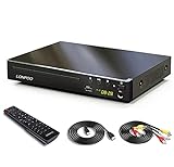 DVD-Player für Fernseher, LONPOO Kompakter CD/DVD Player Codefree mit HDMI/Cinch/USB/MIC Ports,1080p Upscaling, MultiROM (HDMI & AV Kabel enthaltenl)