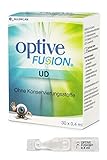 Allergan Optive® FUSION UD Augentropfen gegen trockene Augen Einzeldosen | 30 x 0,4 ml Augentropfen mit Hyaluron | Augentropfen Kontaktlinsen geeig