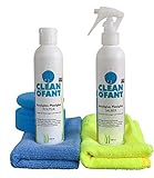 CLEANOFANT Acrylglas POLITUR & Reiniger Set - für Kunststoff-Fenster + Lichtkuppeln von Wohnwagen Wohnmobil Caravan H