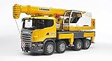 Bruder 03570 - Scania R-Serie Liebherr Kran-LKW mit Light and Sound Modul (inkl. Batterie)