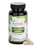 Vihado Natur L-Tryptophan 500 mg Kapseln – Vorstufe zu Melatonin und Serotonin – essenzielle Aminosäure natürlichen Ursprungs als Nahrungsergänzungsmittel – 60 Kap