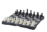 Engelhart - Schachspiel magnetisch - Einklappbar Schachbrett Pädagogische Speil mit Magnetischem, Reisen, Schwarz und weiß - (16 cm x 16 cm)