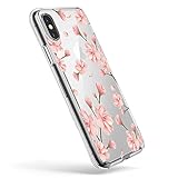 Pacyer iPhone X Hülle Silikon Ultra dünn Transparent Handyhülle Rückschale TPU iPhone X Schutzhülle für Apple iPhone X Case Cover Mädchen Elefant Federn (5)