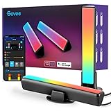 Govee Smart LED Lightbar, Gaming Lampe funktioniert mit Alexa und Google Assistant, RGBICWW WiFi LED TV Hintergrundbeleuchtung Sync mit Musik, LED Light Bar für Gaming, PC, F