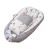 windyday Babynest Babynestchen Mit Kissen & Quil Neugeborene Nestchen Babyliege Mit Waschbarem Bezug Tragbarer Stubenwagen Für Neugeborene （Babynester C）