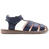 Boni & Sidonie – Sandalen aus Leder mit Scratch – Azur – Jungen-Sandalen – Kindersandalen, - marineblau - Größe: 27 EU