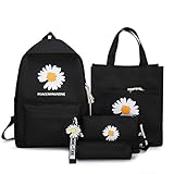 XKUN 4 Teile/Satz Frauen Schule Rucksäcke Nylon Schultasche Für Jugendliche Mädchen Student Buch Tasche Jungen Satchel-Photo C