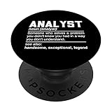 Analyst Definition Design Strategist Expert Data Scientists PopSockets mit austauschbarem PopGrip