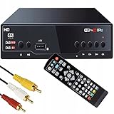 Retoo DVB-T2 Terrestrischer Full HD TV Receiver mit HDMI und Fernbedienung, HDTV Mediaplayer mit PVR Aufnahmefunktion und Timeshift, Digital Empfänger mit H.265 HEVC, Kabel-Receiver mit USB, Schw