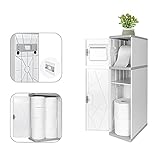 ASOBEAGE Toilettenpapieraufbewahrung Stehend Ohne Bohren, wasserdichter Toilettenpapierhalter zur Wandmontage, Geeignet Für Badezimmer, Wohnzimmer, Küche(6.54 * 11.18 * 24.88 Zoll)