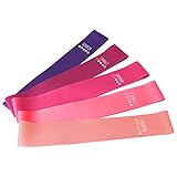 Calicrafts Fitnessbänder 5er Set, Widerstandsbänder, Therabänder, Resistance Bands mit Tragebeutel für Krafttraining, Muskelaufbau, Dehnen, Home Fitness, Pilates & Yog