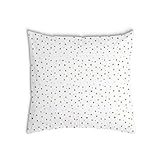 TherapieWelt Zirbenkissen Therapiekissen Kopfkissen Zirbenholzkissen Baumwolle Bezug mit Reißverschluss für Erwachsene gegen Schlafprobleme 40x40cm Sterne Weihnachten Weiß G