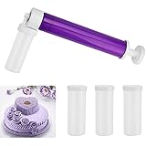 STCRERAG Manuelle Airbrush zum Dekorieren Manual Airbrush Pump for Cakes Manuelle Airbrush mit Einstellbarem Druck Spritzpistole Torten Kuchen Kuchenairbrush-Pumpe mit 4 Sprühflaschen Kuchendek