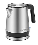 ProfiCook 501123 PC-WKS 1123 Wasserkocher, 0.8 L Füllmenge,Wasserstandsanzeige,Edelstahl/schw