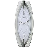 Seiko Wanduhr silber Kunststoff Schleichende Sekunde QXA342S, G