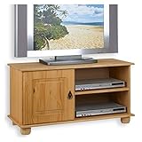 IDIMEX TV Lowboard Belfort Kiefer massiv 94 cm breit Fernsehschrank Tisch Rack Phono Möbel Bank