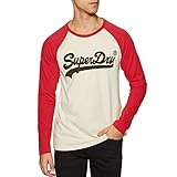 Superdry Herren VL AC Raglan LS TOP T-Shirt, Oatmeal, XL