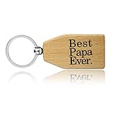 Dad Gfits from Son Daughter Best Dad Papa Ever Wood Schlüsselanhänger für Herren Geschenk für Vater Familie Schmuck