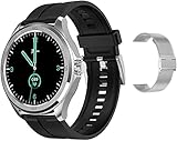 F10 Smart Watch Herren S Bluetooth 5 0 Zifferblatt Pulsmesser Rund Smart Watch Sport Herren Armbanduhr für Android IOS-E
