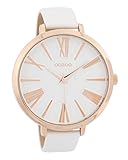Oozoo Damenuhr mit Lederband 48 MM Rose/Weiss/Weiss C9555