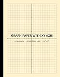Graph Paper with XY Axis: 4-Quadrant Grid Graph Paper Notebook | 4x4 Quad Ruled | CREAM PAPER 8.5' x 11', 110 Pages / 55 Sheets | Graphing Composition Book For Algebra, Math, Science, S