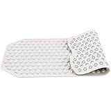Tatkraft Secure Badewannenmatte rutschfest mit 153 Saugnäpfen, 40x103cm, Sicherheit für Senioren und Kinder, Maschinenwaschbar, Extra Lang Badematte Badewanneneinlage, Weiß