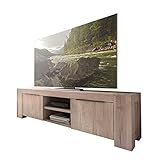 MÖBEL IDEAL TV Lowboard Unterschrank Fernsehschrank Granby 160 cm Massivholz Holz Eiche massiv Balkeneiche White Wash Breite 160 cm Tiefe 48 cm Höhe 50