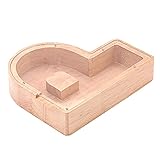 oshhni Holz Sparschwein Buchstabenförmiges Spielzeug Alphabet Buchstaben Dekor Holz Schattenkasten Gelddose für Reisen Flitterwochen Ersparnisse Souvenior T