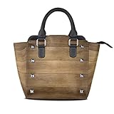 Malpley Handtasche / Arbeitstasche, mit Holzfliesen, B