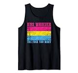 Kiss Whoever The F You Want Pansexual Pride Flagge Pro LGBTQ Tank Top