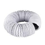 7m 150mm Klimaanlage Auspuffrohr Flexible Ersatzteile Entlüftungsschlauch PVC Aluminiumfolie Lampenblinkmaschine Abgasschlauch (Color : White)
