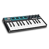 Alesis V-Mini - Tragbarer 25-Tasten USB-MIDI Keyboard Controller mit 4 hintergrundbeleuchteten Pads, 4 zuweisbaren Encodern und einem professionellen Softwarepaket inklusive Pro Tools | F