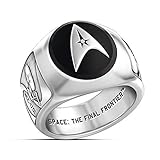 Herrenring, Star Trek Ring für Herren, Ncc-1701 Starship Ring, Jungenringe, Punk Hip Hop Ring, Star Trek Schmuck (18.9)