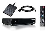 HUMAX Digital HD-Nano Eco Satelliten-Receiver inkl. 1TB Festplatte, HD+ Karte für 6 Monate & 3m HDMI Kabel (HDTV, 1080p, DVB-S2, USB, PVR-Funktion, Fernbedienung, geringer Stromverbrauch), schw