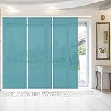 Bestlivings Flächenvorhang Elena 3er Pack (B x H) 60 x 260 cm inkl. Zubehör Petrol, transparenter einfarbiger Schiebevorhang, in vielen Farb