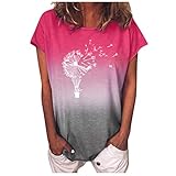 T-Shirt Für Damen Für Sommer Sommer Elegante Motive Tops Sommer Schickes Tee Top Frauen Modern Casual Mode Lässig Basic Tshirt Shirt Damenshirt Sommershirts Damenob