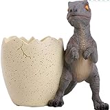 Aidou Dinosaurier-Ei, Stiftehalter, rund, Harz, Tyrannosaurus, Stifteköcher, Make-up-Pinsel-Eimer für Büro, Schreibw