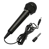 HONGYIFEI2021 Mikrofone 3.5mm + 6.35mm Bühne Kabelgebundenes Mikrofon Karaoke Handheld Megaphon Universal Performance Öffentlicher Sender Aufnahme Portable Wiederaufladbar (Color : Black)