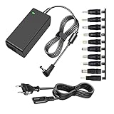 Universal Netzteil Laptop Ladegerät 65W 19V 3.42A AC Adapter für HP Acer Asus Sony Toshiba Lenovo Samsung Gateway IBM Notebook Netzkabel mit 10 Stück Hohlstecker DC Power Jack B