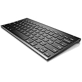 CSL - Mini Bluetooth Slim Tastatur - Bluetooth 3.0 Wireless - Deutsches Tastatur-Layout QWERTZ - 280mAh Akku - Apple iOS, Windows, Android-Geräte - 78 Tasten inkl. Short Cut-Tasten - schw