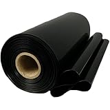 Teichfolie Schwarz Teichplane Dicke 0.2mm Landscaping Pools Teichmembran Fountain Teichleiner Teichhäute Fischteich Liner Wasserdichtes Futter Tuch Für Garten,Schwimmteich,Reservoir (2×6m)