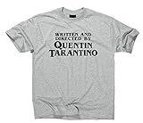Written and Directed by Quentin Tarantino Fan T-Shirt, S, Sport Grey