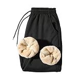 YTZL Winter Jogginghose GefüTtert Herren : Warme Sherpa GefüTtert Jogginghose, Damen Warme Winter Fleece Sweatpants Männer Sporthose,Winterhose,Freizeithose,Sweatpants,Traininghose Mit T
